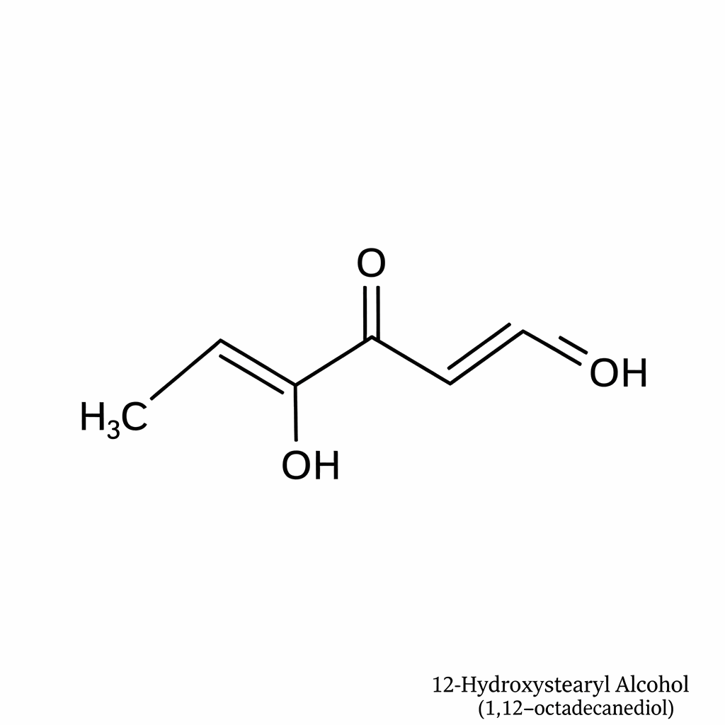 Chemical structure of 12-Hydroxystearyl Alcohol