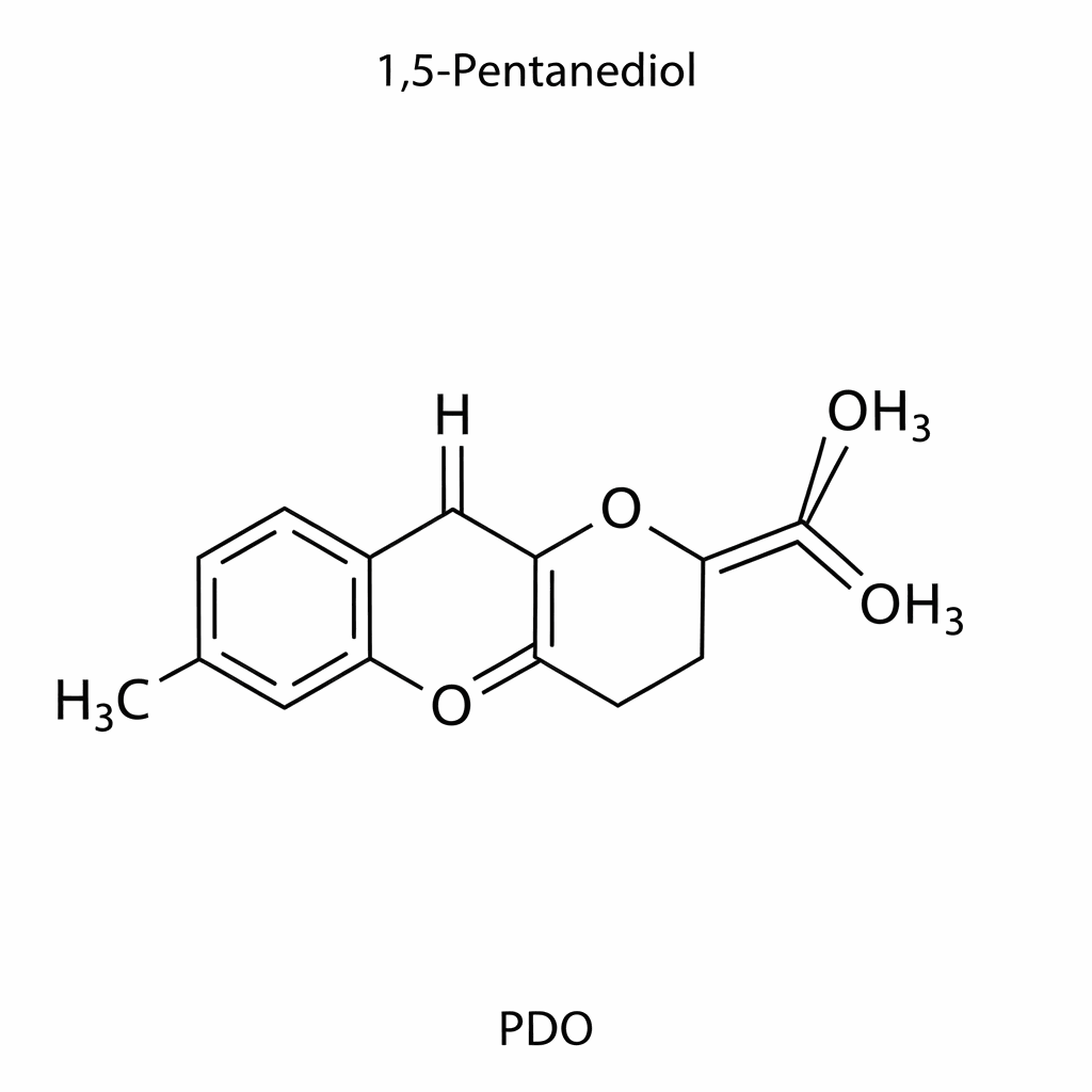 Structural formula of 1,5-Pentanediol