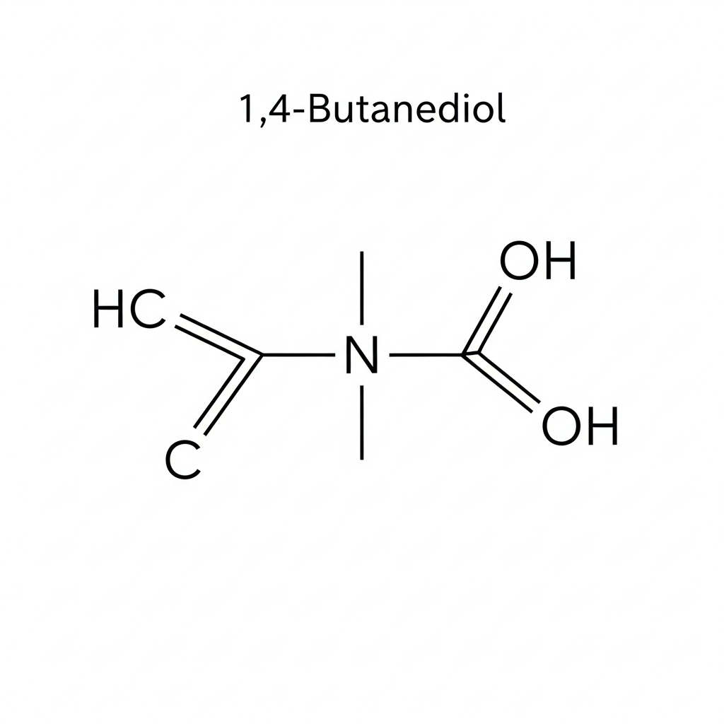 Chemical structure of 1,4 Butane compound