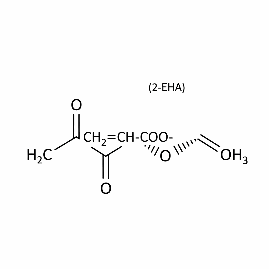 Chemical structure of 2-Ethyl Hexyl Acrylate (2-EHA)