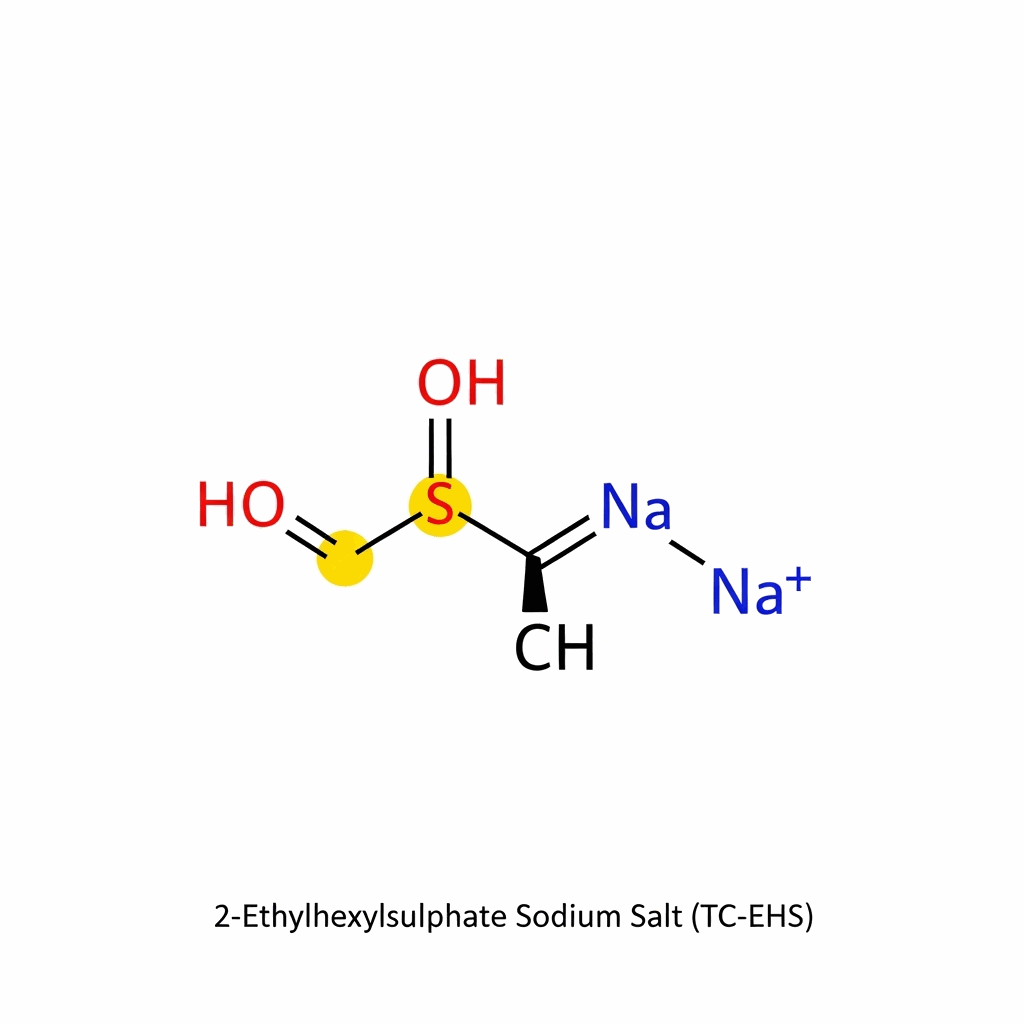 Molecular structure of 2-Ethylhexyl Sulphate Sodium Salt (TC-EHS)
