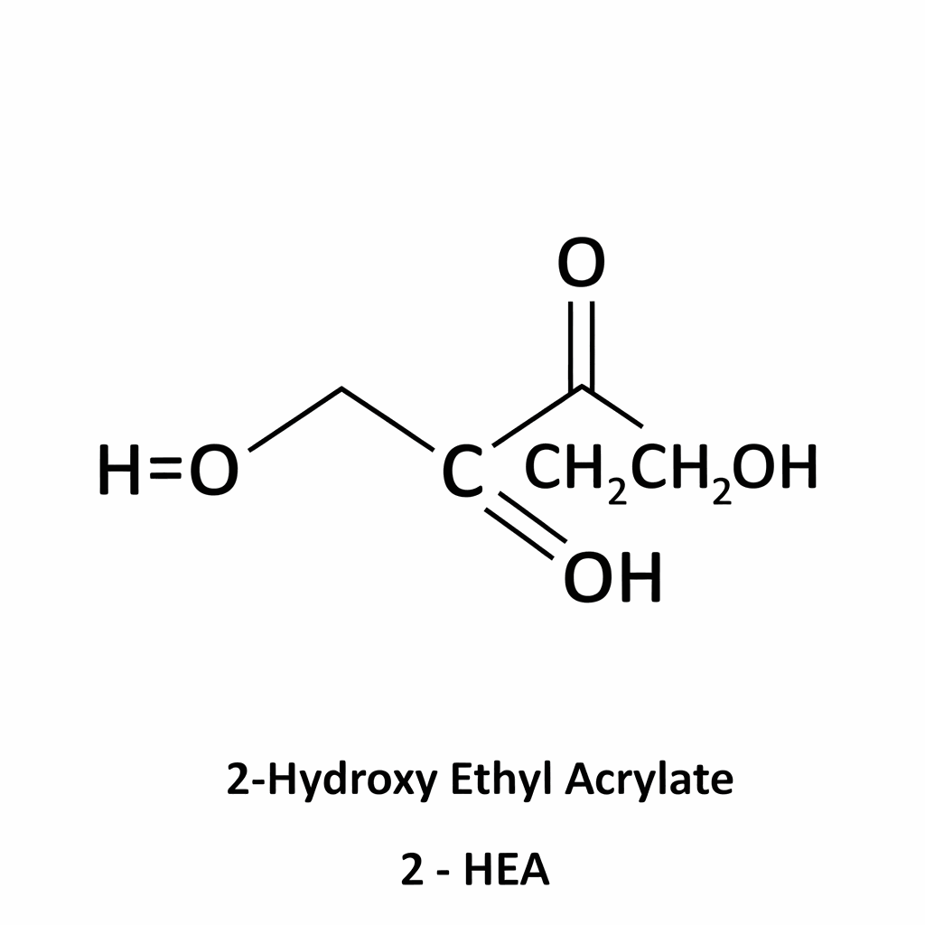 Molecular structure of 2-Hydroxyethyl Acrylate (2-HEA)