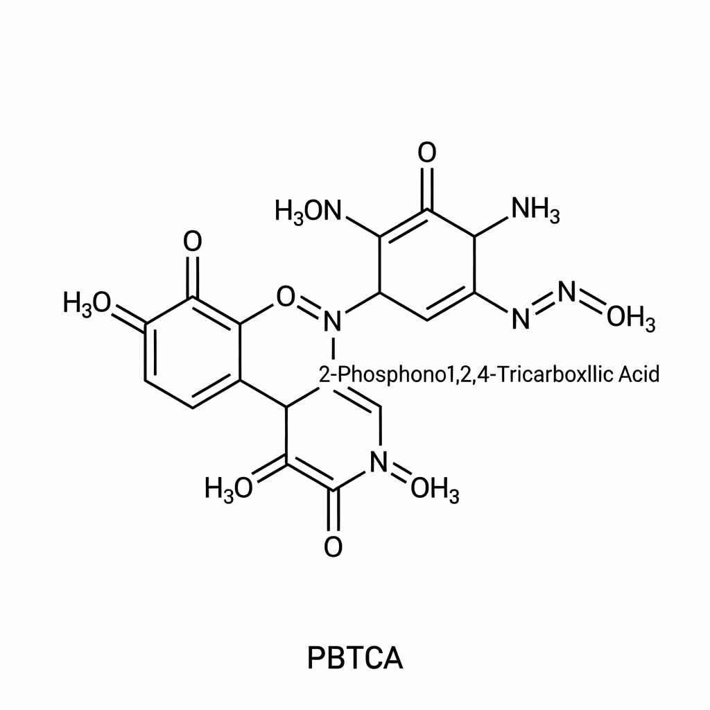 Structural formula of 2-Phosphonobutane-1,2,4-Tricarboxylic Acid (PBTCA)
