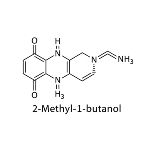 Chemical structure of 2-Methyl-1-Butanol (Active Amyl Alcohol)