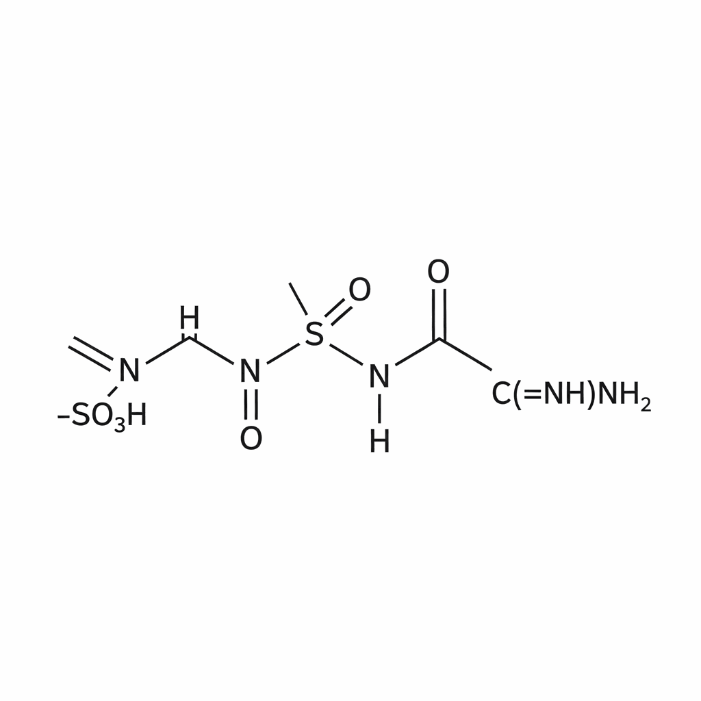 Structural representation of 3-Amidinothio-1-Propanesulfonic Acid