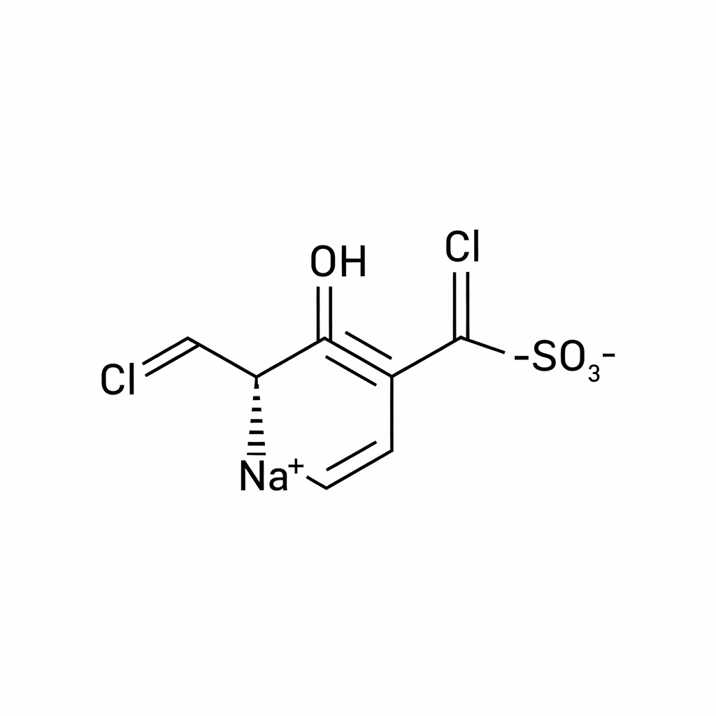 Structural formula of CHPS Na (3-Chloro-2-Hydroxy-1-Propanesulfonic Acid Sodium Salt)