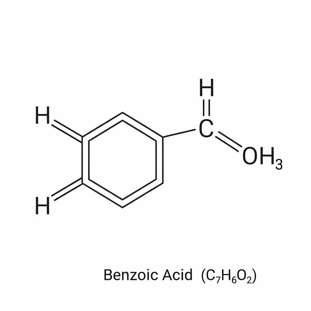 Chemical structure of Benzoic Acid
