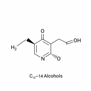 Molecular structure of C12–14 Alcohols (CAS 80206-82-2)