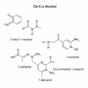 Chemical structure of C8–C10 Alcohols (CAS 85566-12-7)