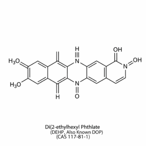 Structural formula of Di(2-ethylhexyl) Phthalate (DEHP/DOP)