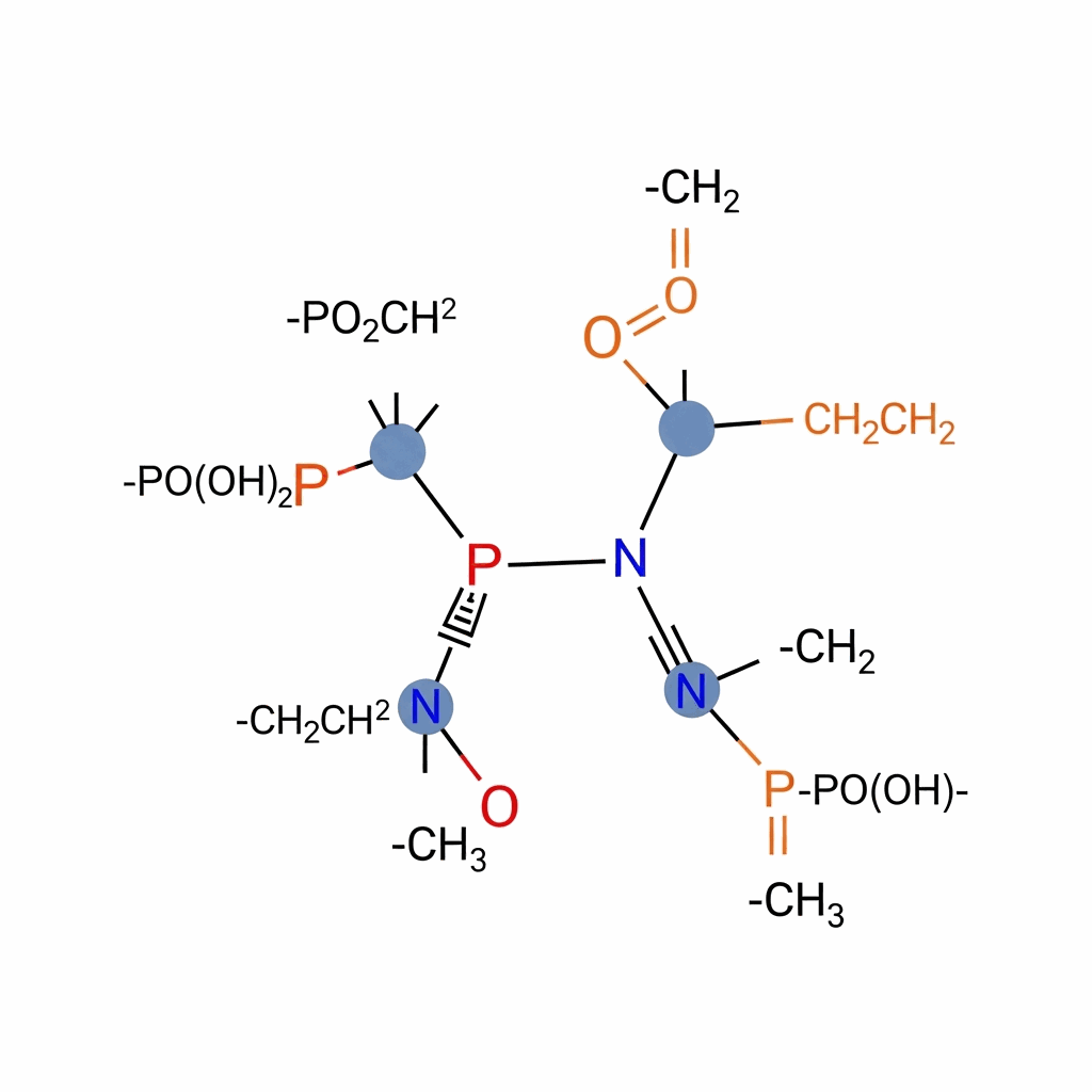 Diethylene Triamine Penta (Methylene Phosphonic Acid) (DTPMPA) molecular structure