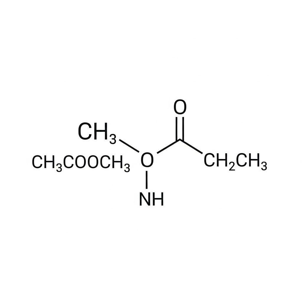 Chemical structure of Ethyl Acetate solvent