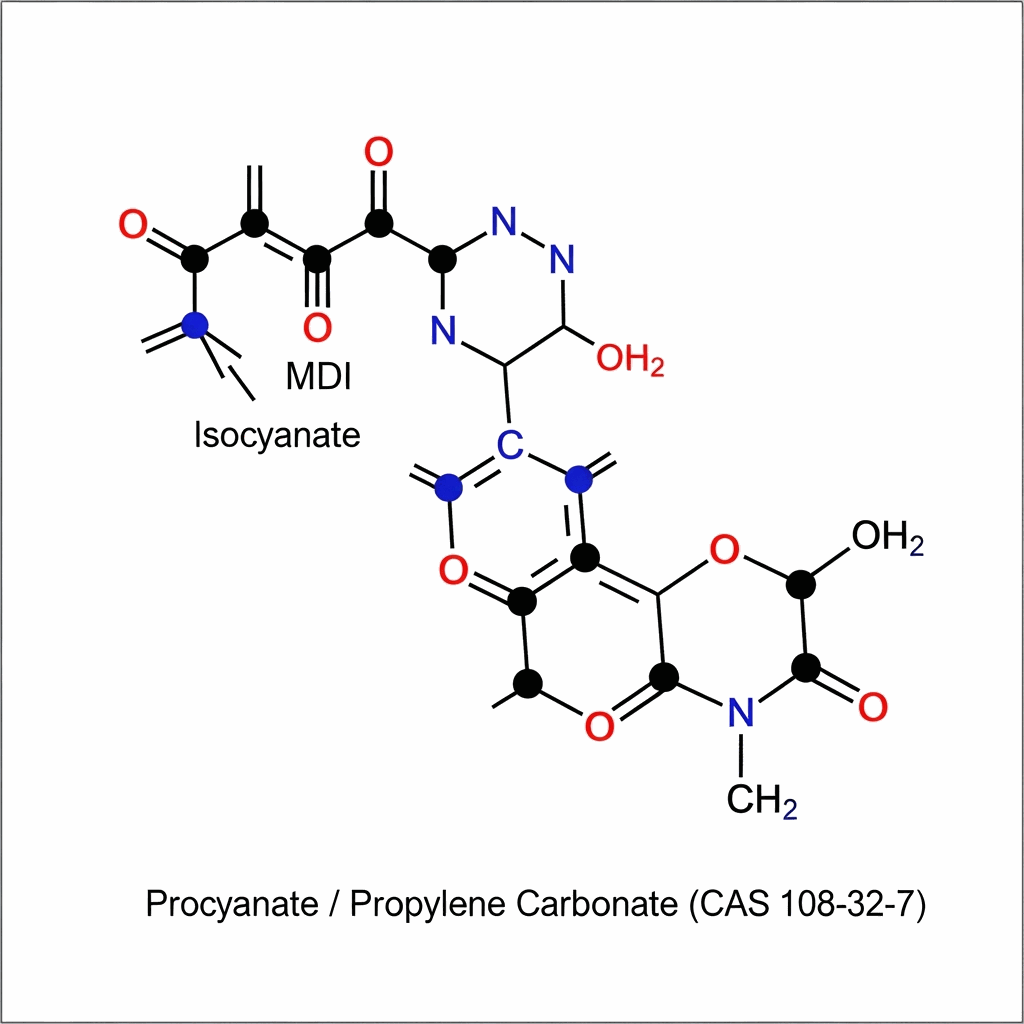 Chemical structure of Isocyanate Propylene Carbonate System