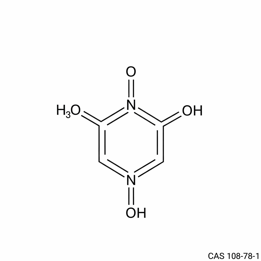 Chemical structure of Melamine