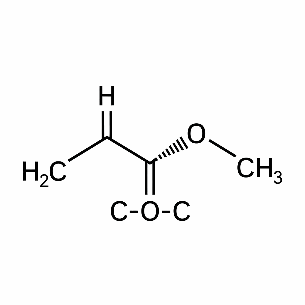 Methyl methacrylate (MMA) structural formula