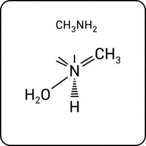 Chemical formula and molecular structure of Methylamine