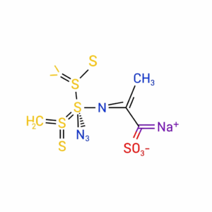 Chemical structure of N,N-Dimethyl Dithiocarbamylpropyl Sulfonic Acid Sodium Salt (DPS)