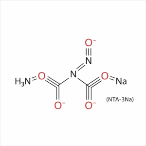 Chemical structure of Trisodium Nitrilotriacetate (NTA-3Na)