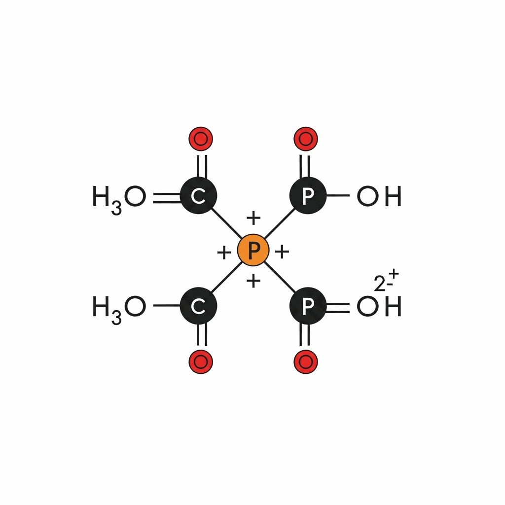 Octakis (hydroxymethyl) diphosphonium sulfate (THPS) molecular structure