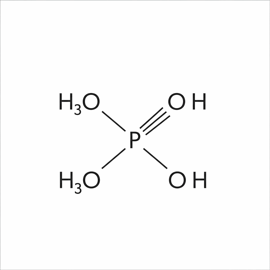 Chemical structure of Phosphoric Acid
