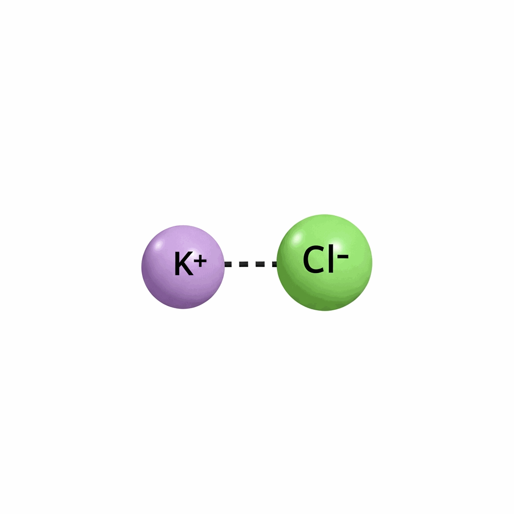 Chemical structure of Potassium Chloride