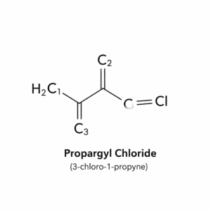 Structural formula of Propargyl Chloride