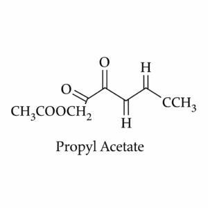 Structural formula of Propyl Acetate