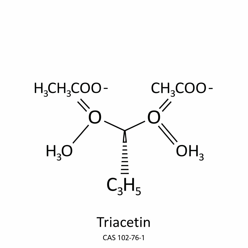 Triacetin chemical structure diagram