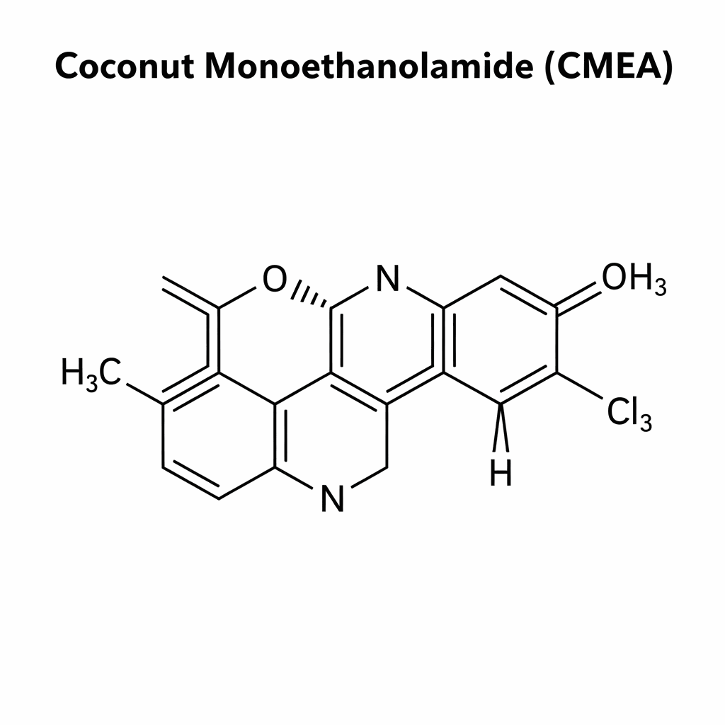 Molecular structure of Coconut Monoethanolamide (CMEA)